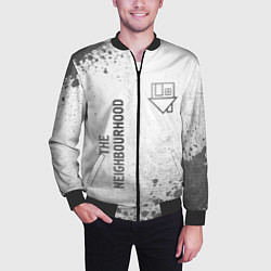 Бомбер мужской The Neighbourhood - white gradient вертикально, цвет: 3D-черный — фото 2