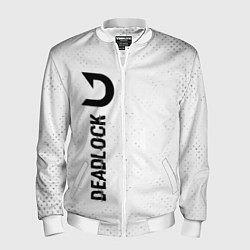 Мужской бомбер Deadlock glitch на светлом фоне по-вертикали