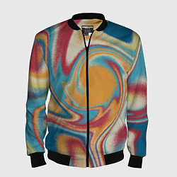 Мужской бомбер Абстракция цветные вихри
