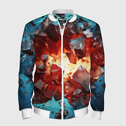 Мужской бомбер Обломки абстрактных камней от взрыва