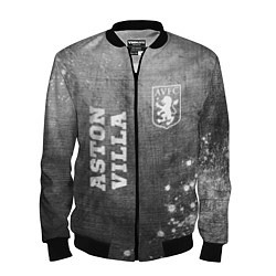 Бомбер мужской Aston Villa - grey gradient вертикально, цвет: 3D-черный