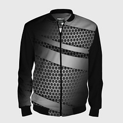 Мужской бомбер Карбоновая текстура хром