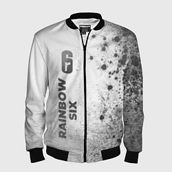 Бомбер мужской Rainbow Six - white gradient по-вертикали, цвет: 3D-черный
