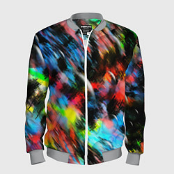 Мужской бомбер Цветные краски абстракция