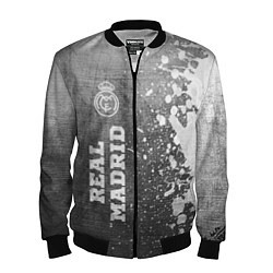 Бомбер мужской Real Madrid - grey gradient по-вертикали, цвет: 3D-черный