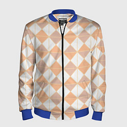 Мужской бомбер Персиковые ромбы