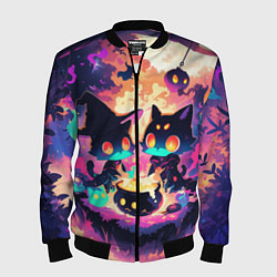 Мужской бомбер 2 котика ведьмы