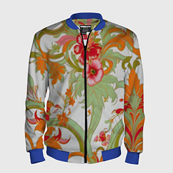 Мужской бомбер Яркий цветочный узор