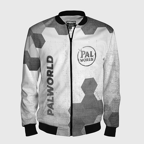 Мужской бомбер Palworld - white gradient вертикально / 3D-Черный – фото 1