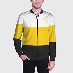 Бомбер мужской Мы русские с нами Бог НИКА желтая патриоты, цвет: 3D-черный — фото 2