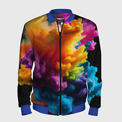 Мужской бомбер Взрыв разноцветных облаков