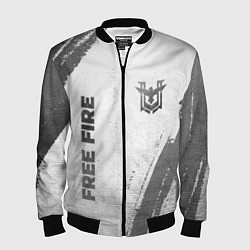 Бомбер мужской Free Fire - white gradient вертикально, цвет: 3D-черный