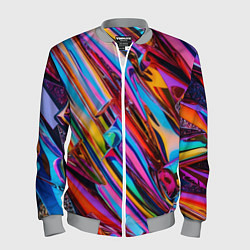 Мужской бомбер Разноцветная фольга