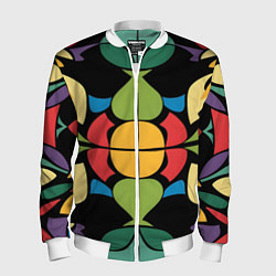 Мужской бомбер Калейдоскоп на темном фоне