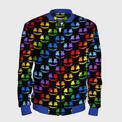 Бомбер мужской Marshmello pattern neon, цвет: 3D-синий