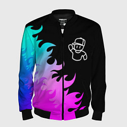 Бомбер мужской Stumble Guys взрыв частиц, цвет: 3D-черный