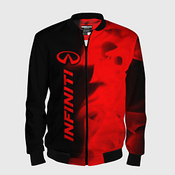 Бомбер мужской Infiniti - red gradient по-вертикали, цвет: 3D-черный