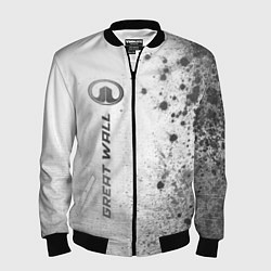 Мужской бомбер Great Wall - white gradient по-вертикали