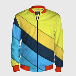 Мужской бомбер Геометрия полосы спорт