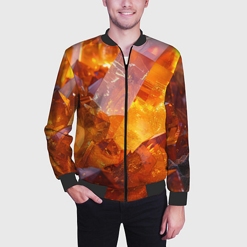 Мужской бомбер Драгоценный камень / 3D-Черный – фото 3