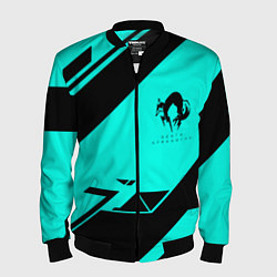 Бомбер мужской Deathstranding geometry, цвет: 3D-черный