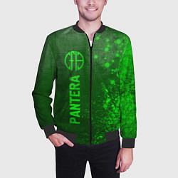 Бомбер мужской Pantera - green gradient по-вертикали, цвет: 3D-черный — фото 2