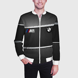 Бомбер мужской BMW металлическая сетка, цвет: 3D-белый — фото 2