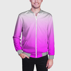 Бомбер мужской Gradient color pink, цвет: 3D-меланж — фото 2