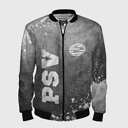 Бомбер мужской PSV - grey gradient вертикально, цвет: 3D-черный