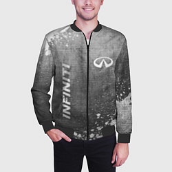 Бомбер мужской Infiniti - grey gradient вертикально, цвет: 3D-черный — фото 2