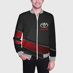 Бомбер мужской Toyota auto car, цвет: 3D-меланж — фото 2