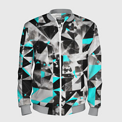 Мужской бомбер Black and blue abstraction on a white background