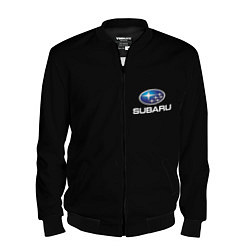 Бомбер мужской Subaru logo auto, цвет: 3D-черный