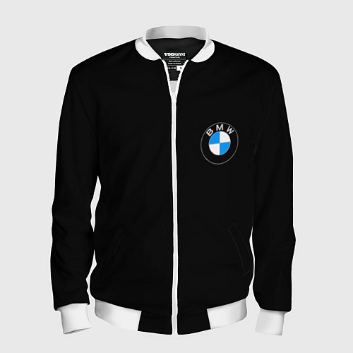 Мужской бомбер BMW auto logo / 3D-Белый – фото 1