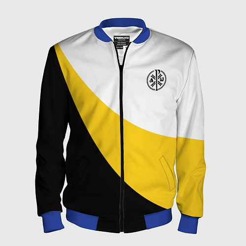 Мужской бомбер Мы русские с нами Бог малый черный кцк Николай II / 3D-Синий – фото 1