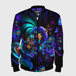 Мужской бомбер Оптический фрактальный цветок