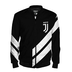 Бомбер мужской Juventus line white, цвет: 3D-черный