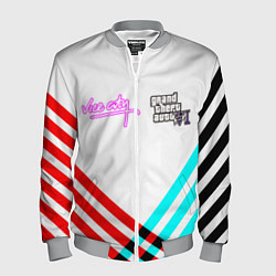 Бомбер мужской GTA6 vice city line, цвет: 3D-меланж