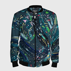 Мужской бомбер Night fireworks of colors