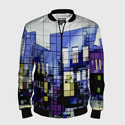 Мужской бомбер Городской пейзаж