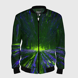 Мужской бомбер Абстрактный путь в зелёный портал