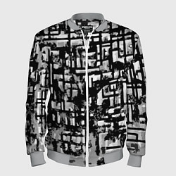 Мужской бомбер Бело-чёрная абстракция