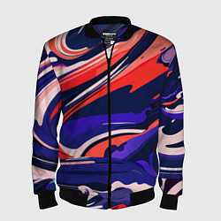 Мужской бомбер Абстракция разводов разноцветная