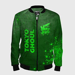 Бомбер мужской Tokyo Ghoul - green gradient вертикально, цвет: 3D-черный