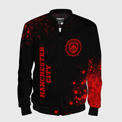 Мужской бомбер Manchester City - red gradient вертикально