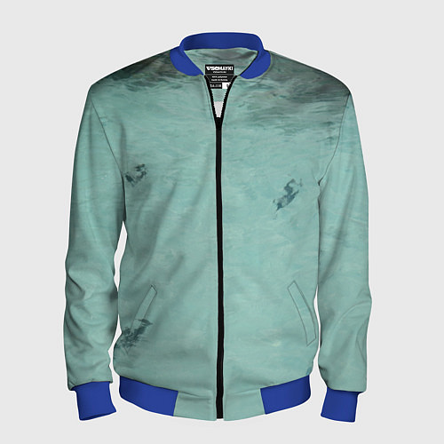 Мужской бомбер Лагуна sea / 3D-Синий – фото 1