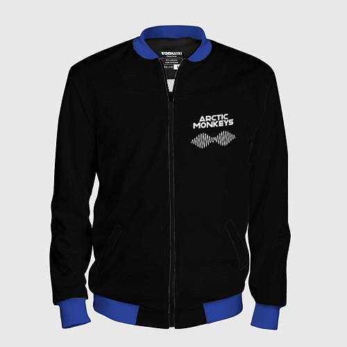 Мужской бомбер Arctic Monkeys - classic black color / 3D-Синий – фото 1