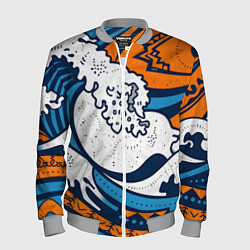 Мужской бомбер Современная японская абстракция