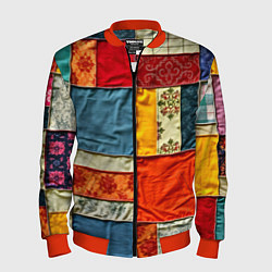 Мужской бомбер Пэчворк из ярких тканей
