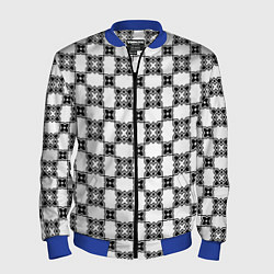 Бомбер мужской Готический орнамент, цвет: 3D-синий